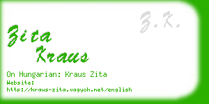 zita kraus business card